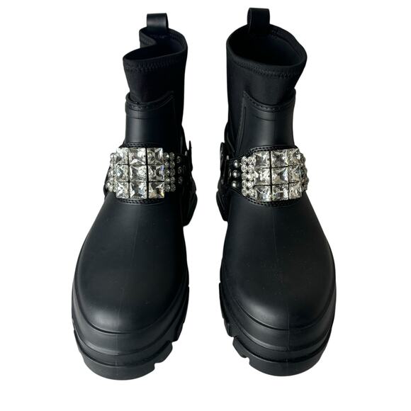 Karl Lagerfeld Paris Rylie Embellished Ankle Boots Black Size 9 - Picture 4 of 7